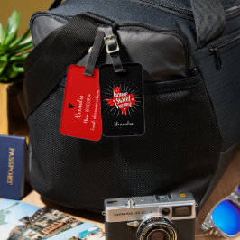 レイダーレッド&ブラックホームスウィートホームテキサス州 ラゲッジタグ