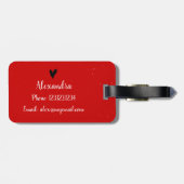 レイダーレッド&ブラックホームスウィートホームテキサス州 ラゲッジタグ (裏面横)