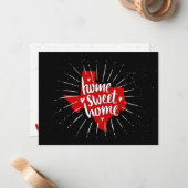 レイダーレッド&ブラックホームスウィートホーム – テキサス州 ノートカード (正面/裏面インサイチュ)