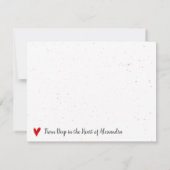 レイダーレッド&ブラックホームスウィートホーム – テキサス州 ノートカード (裏面)