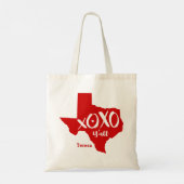レイダーレッドXOXO, Y'all -テキサス州州形状 トートバッグ (裏面)