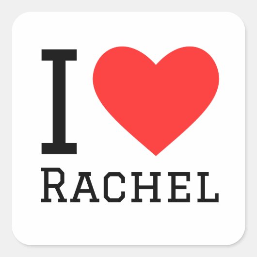 レイチェルが大好き スクエアシール (正面)