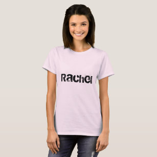レイチェルの孤児の黒いキャラクター、ゴシック体の名前 Tシャツ