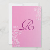 レイチェルカスタムきらめく紙 招待状 (裏面)