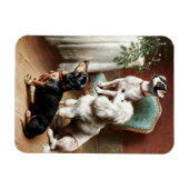 レイチェルト – クリスマス絵を描の御馳走 マグネット (横)