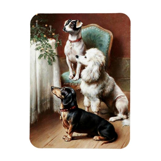 レイチェルト – クリスマス絵を描の御馳走 マグネット (縦)