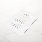 レイチェルフォーマルエレガントな結婚式の日付を保存 箔招待状 (回転した状態)