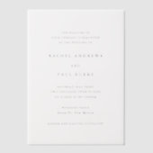 レイチェルフォーマルエレガントな結婚式 ベラム紙招待状 (正面)