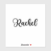 レイチェル名 – 手書き書道 シール (シート)