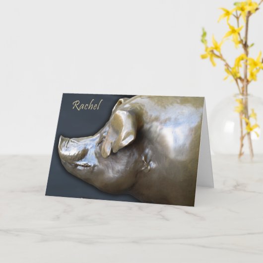 レイチェル貯金箱の挨拶状 カード (黄色い花)