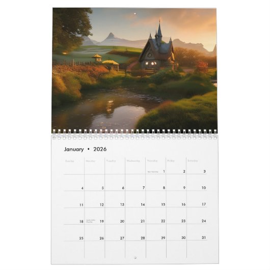 レイチェル・ピアシー・カレンダーのアート カレンダー (1月 2026)