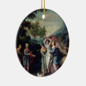 レイチェル、リアおよびSのヤコブそしてLabanの会合 セラミックオーナメント (右)