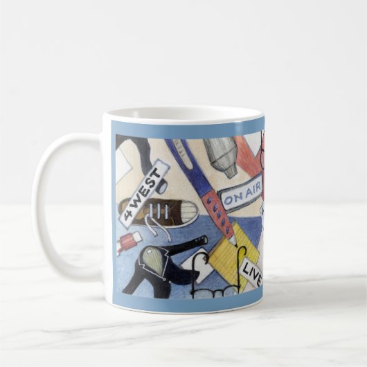 レイチェルMaddowファンのマグ コーヒーマグカップ (左)