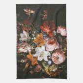 レイチェルRuysch -ガラスつぼの花 キッチンタオル (縦)