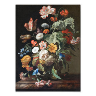 レイチェルRuysch -花が付いている静物画 フォトプリント