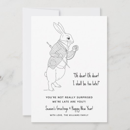 レイテおもしろいートフォトハッピーニューイヤーホリデーカード シーズンカード (正面)