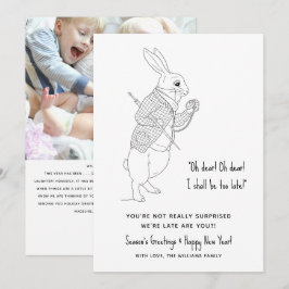 レイテおもしろいートフォトハッピーニューイヤーホリデーカード シーズンカード