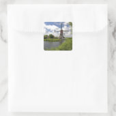 レイデンの東にある運河に沿った風車 スクエアシール (バッグ)