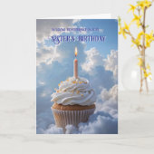 レイトシスター誕生日追悼ヘブンリー カード (黄色い花)