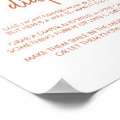 レイトナイトおむつサインボホハートテラコッタ ポスター (角)