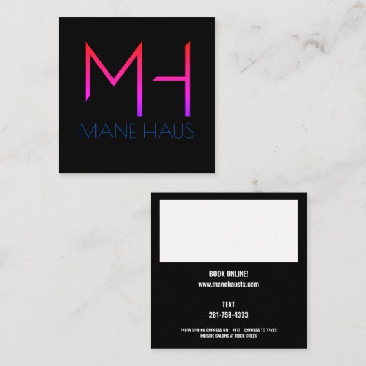 レイトナイトマイアミ スクエア名刺 (正面/裏面)