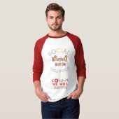 レイトメンズソーシャル距離Tシャツの作成 Tシャツ (正面フル)