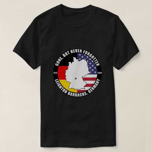 レイトンバラックドイツ軍隊ベース退役軍人 Tシャツ (デザイン正面)