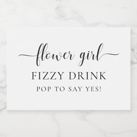 レイトンミニマルフラワーガール提案ボトルラベル スパークリングワインラベル (シングルラベル)