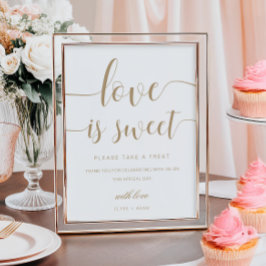 レイトンミニマル金ゴールドラブは甘い好意サイン ポスター