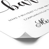 レイトンモダンフミニマルァワーバー標識 ポスター (角)