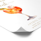 レイトンモダン金ゴールドミニマルシグネチャー飲料看板 ポスター (角)