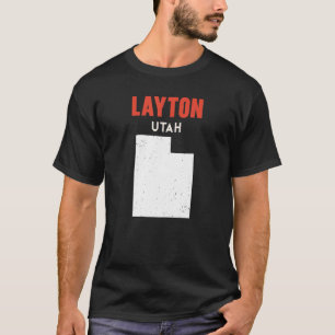 レイトンユタUSA州アメリカトラベルウータハン Tシャツ