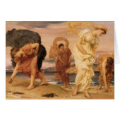 レイトン卿によって小石を拾うギリシャの女の子 (正面横)