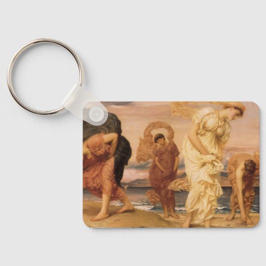 レイトン卿によって小石を拾うギリシャの女の子 キーホルダー (裏面)