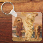 レイトン卿によって小石を拾うギリシャの女の子 キーホルダー (正面)