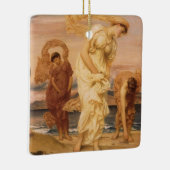 レイトン卿によって小石を拾うギリシャの女の子 セラミックオーナメント (右)