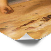 レイトン卿によって小石を拾うギリシャの女の子 ポスター (コーナー)