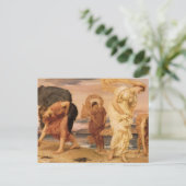 レイトン卿によって小石を拾うギリシャの女の子 ポストカード (スタンド正面)