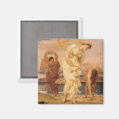 レイトン卿によって小石を拾うギリシャの女の子 マグネット (正面/裏面)