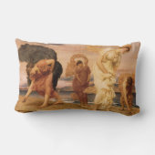 レイトン卿によって小石を拾うギリシャの女の子 ランバークッション (裏面)