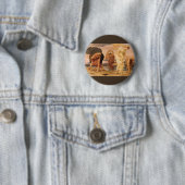 レイトン卿によって小石を拾うギリシャの女の子 缶バッジ (インサイチュ)