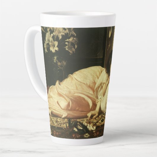 レイトン卿の母と子(別名さくらんぼ) カフェラテマグ (左アングル)