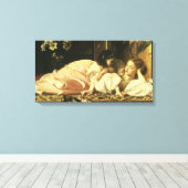 レイトン卿の母と子(別名さくらんぼ) キャンバスプリント (インサイチュ (ウッドフロア))