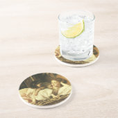 レイトン卿の母と子(別名さくらんぼ) コースター (側面)