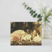 レイトン卿の母と子(別名さくらんぼ) ポストカード (スタンド正面)