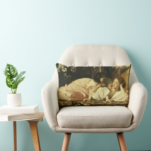 レイトン卿の母と子(別名さくらんぼ) ランバークッション (椅子)