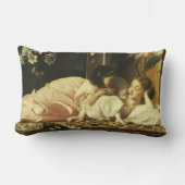 レイトン卿の母と子(別名さくらんぼ) ランバークッション (正面)