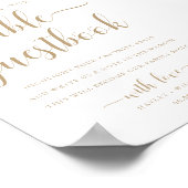 レイトン金ゴールド我々のバイブル結婚のゲストブックに署名 ポスター (角)