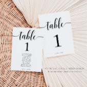 レイトン モダン ミニマリスト ウェディング テーブル ナンバー 招待状