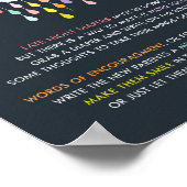 レイト・ナイト・おむつ　クラウドの虹色の雨粒 ポスター (角)